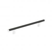 Schaub and Company 371-MB/26 - Pull, Matte Black/Polished Chrome 224 mm cc