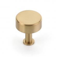 Schaub and Company 5102-SSB - Pub House, Knob, Signature Satin Brass, 1-1/4'' cc