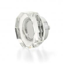 Schaub and Company 53-26 - Large Multi-Sided Glass Knob, Polished Chrome, 1-3/4'' dia