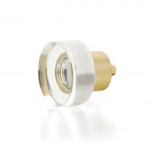 Schaub and Company 56-SB - Round Disc Glass Knob, Satin Brass, 1-3/8'' dia