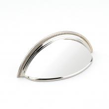 Schaub and Company 575-PN - Cup Pull, Plain Surface, Knurled Edge, Polished Nickel, 3'' cc