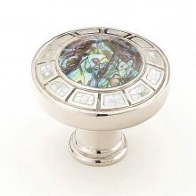 Schaub and Company 655-PN - Knob, Imperial Shell, White Mother of Pearl, Polished Nickel, 1-1/2'' dia