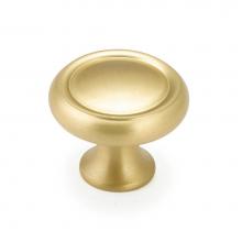 Schaub and Company 711-SB - Knob, Satin Brass, 1-1/4'' dia