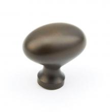 Schaub and Company 719-10B - Knob, Oval, Oil Rubbed Bronze, 1-/38'' dia