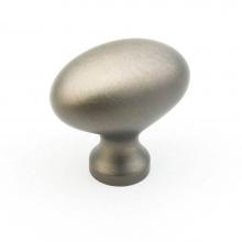 Schaub and Company 719-AN - Knob, Oval, Antique Nickel, 1-3/8'' dia