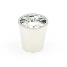 Schaub and Company 72-C-PN - Knob, Cylinder, Clear, Polished Nickel 1-1/6'' dia