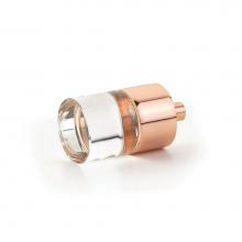 Schaub and Company 74-PRG - Cylinder Glass Knob, Polished Rose Gold, 7/8'' dia