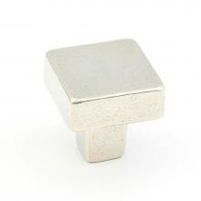 Schaub and Company 789-PWB - Knob, Square, Polished White Bronze, 1-1/4'' dia