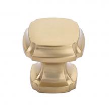 Schaub and Company 882-SSB - Knob, Square, Signature Satin Brass, 1-3/8'' dia