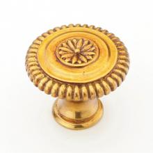 Schaub and Company 968M-PAR - Knob, Paris Brass, 1-5/16'' dia