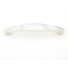 Schaub and Company 992-6-MOP/PN - Mother of Pearl,Polished Nickel Pull with White Mother of Pearl Inlay,6'' cc