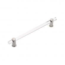 Schaub and Company CS402-15 - Concealed Surface, Appliance Pull, NON-Adjustable Clear Acrylic, Satin Nickel. 12'' cc