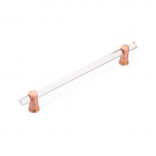 Schaub and Company BTB402-BRG - Back to Back, Appliance Pull, NON-Adjustable Clear Acrylic, Brushed Rose Gold, 12'' cc