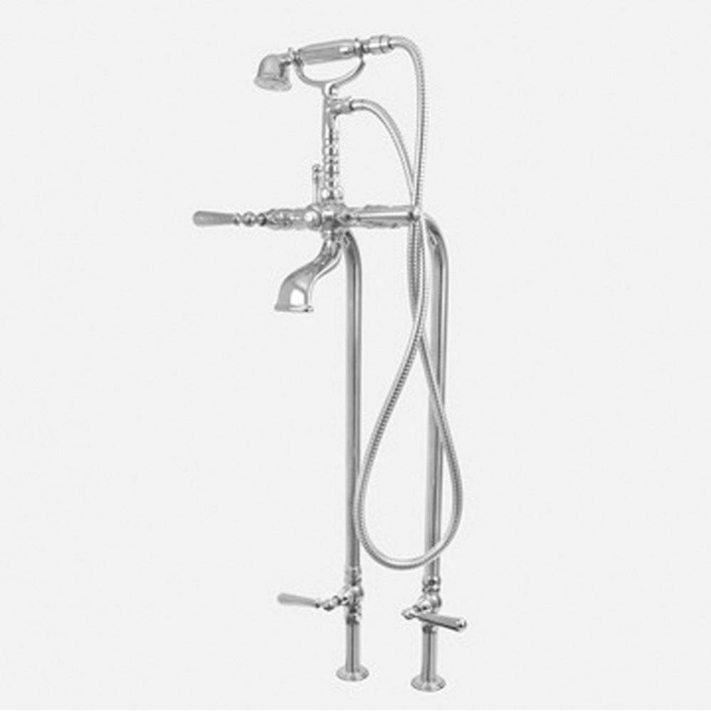 Floormount Telephone Handshower - W/Riser & Shut-Off Kit - W/Loire