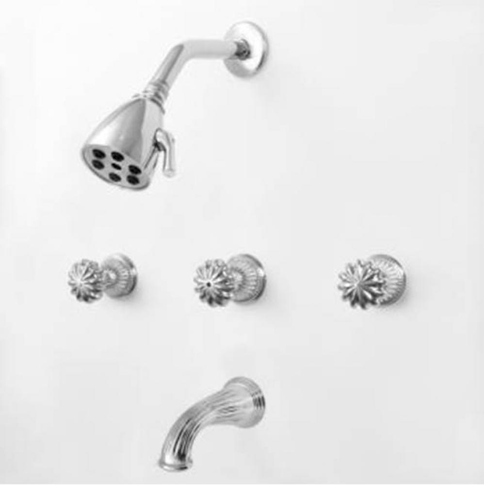 3 Valve Tub & Shower Set TRIM (Includes HAF and Wall Tub Spout) MADISON ELITE CHROME .26