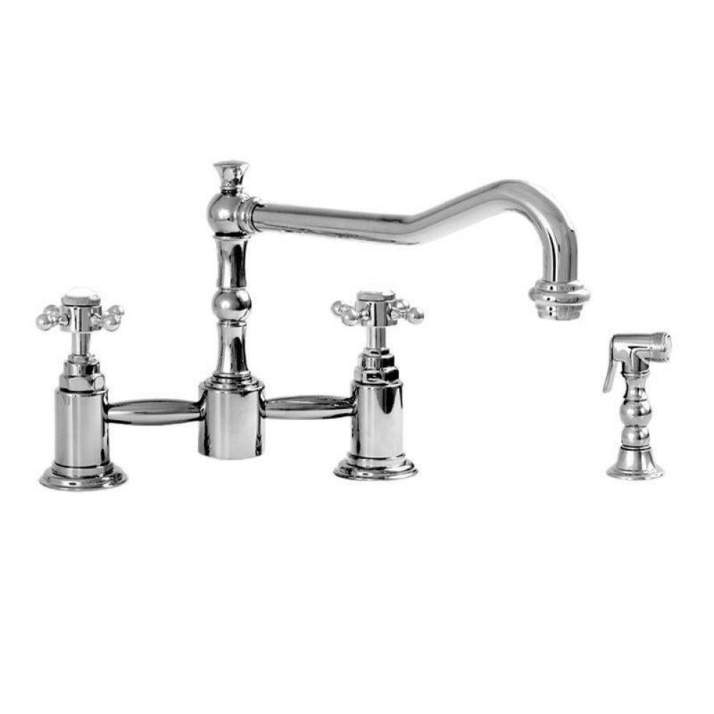 Pillar Style Kitchen Faucet W/Sidespray W/St Michel