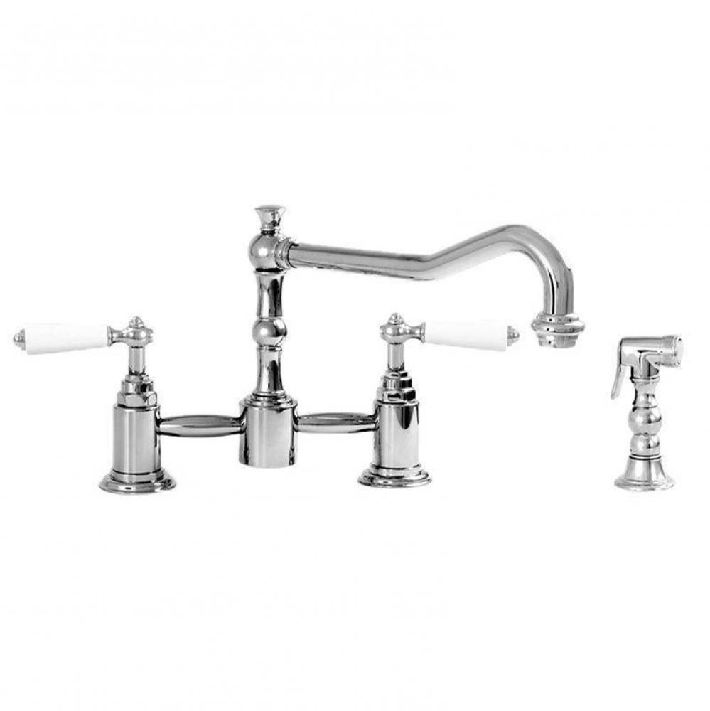 Pillar Style Kitchen Faucet W/Sidespray W/Orleans