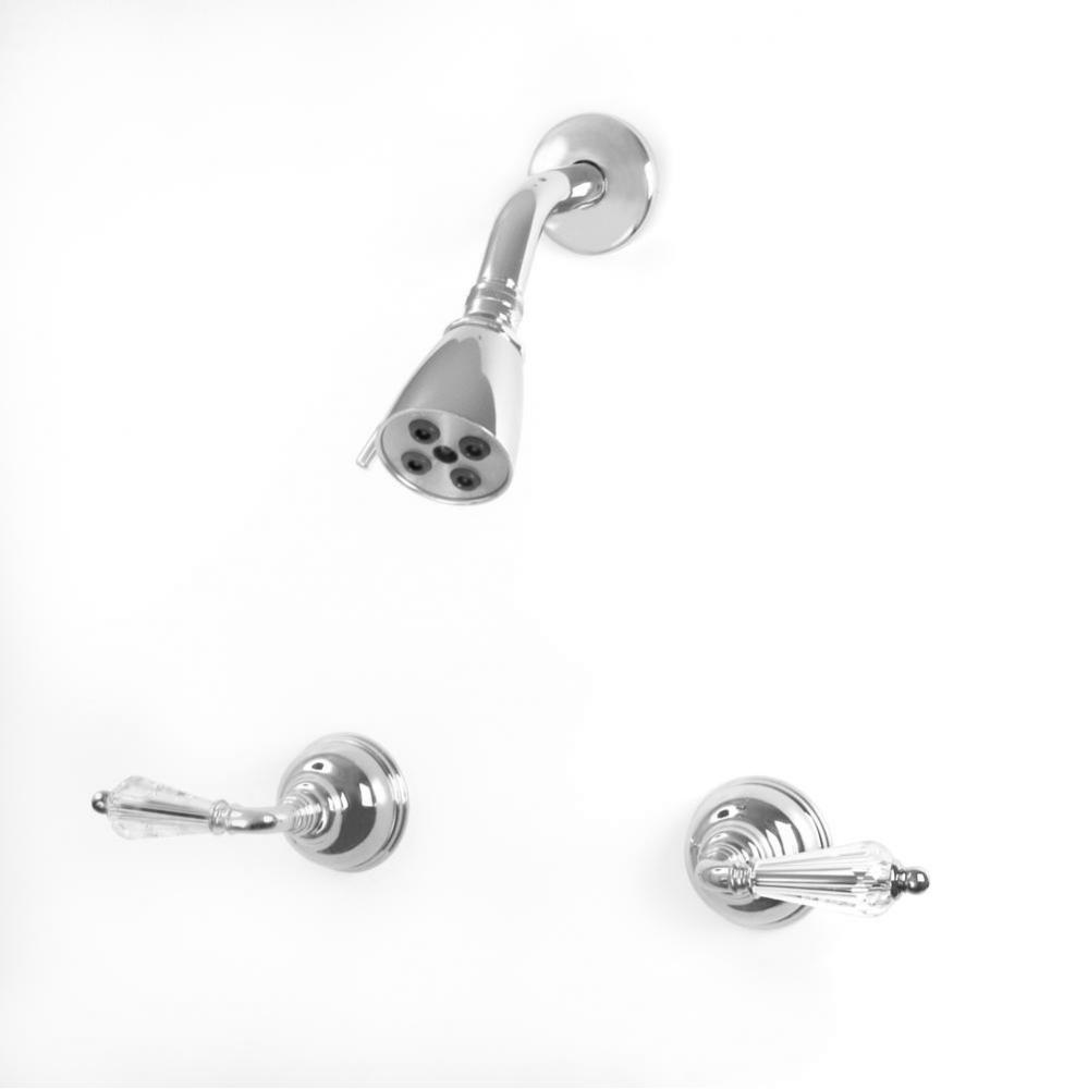 2 Valve Shower Set Trim (Includes HAF) Portofino Crystal Chrome .26