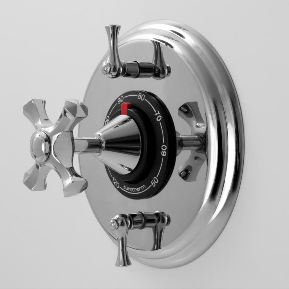 1/2'' Thermostatic Set, Two Volume Controls, TRIM MALLORCA CHROME .26