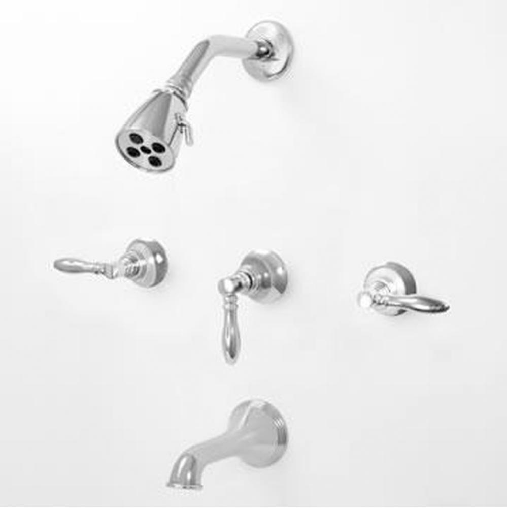 3 Valve Tub & Shower Set TRIM (Includes HAF and Wall Tub Spout) HUNTINGTON CHROME .26