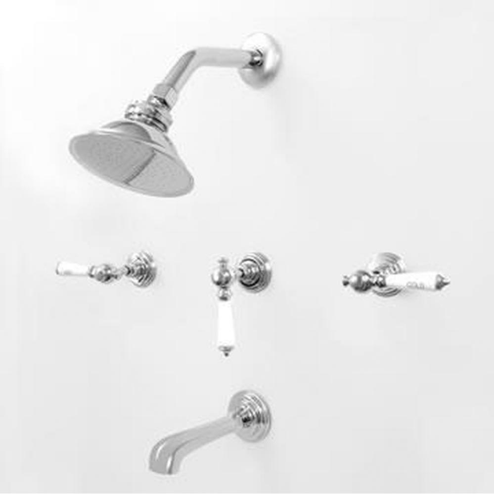 3 Valve Tub & Shower Set TRIM (Includes HAF and Wall Tub Spout) WALDORF CHROME .26