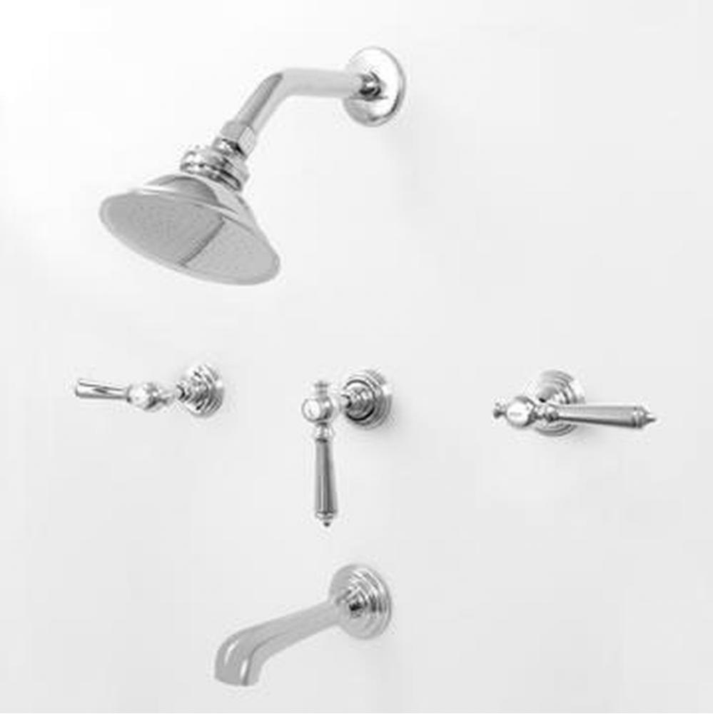 3 Valve Tub & Shower Set TRIM (Includes HAF and Wall Tub Spout) ASCOT CHROME .26