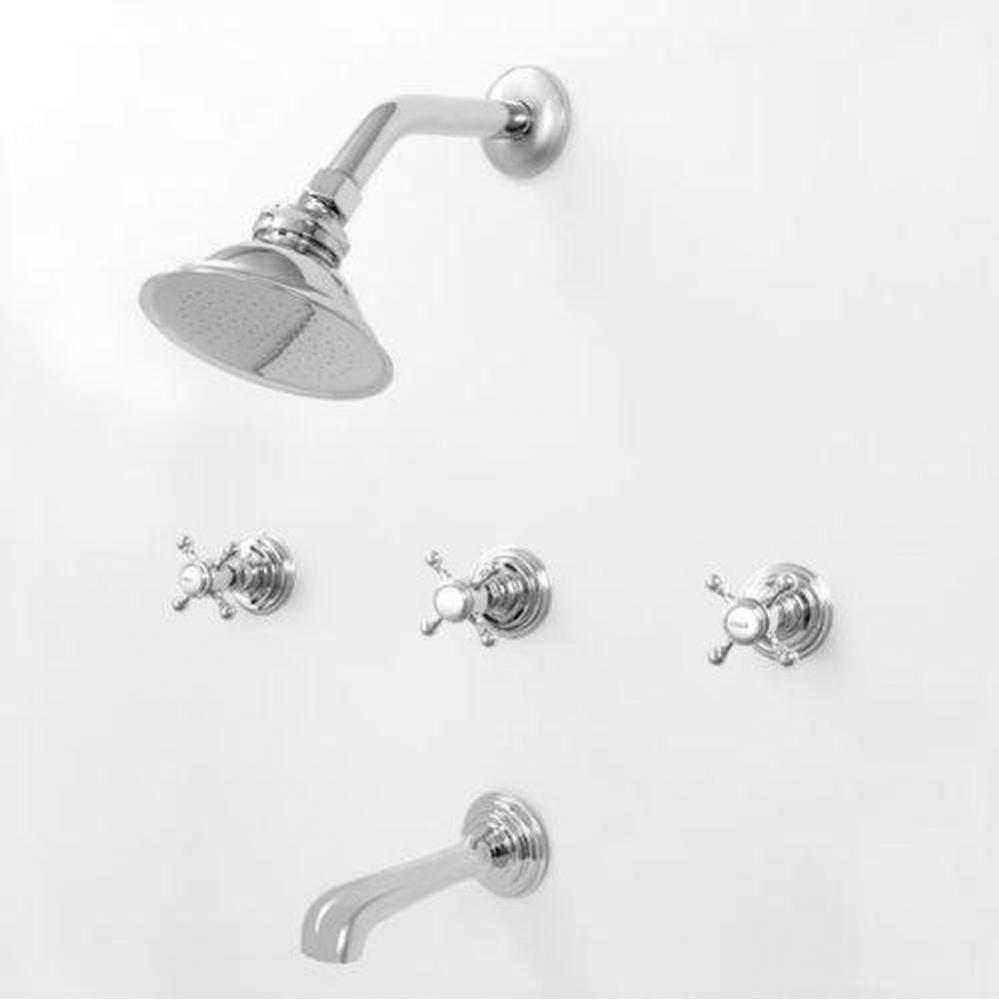 3 Valve Tub & Shower Set TRIM (Includes HAF and Wall Tub Spout) SUSSEX CHROME .26