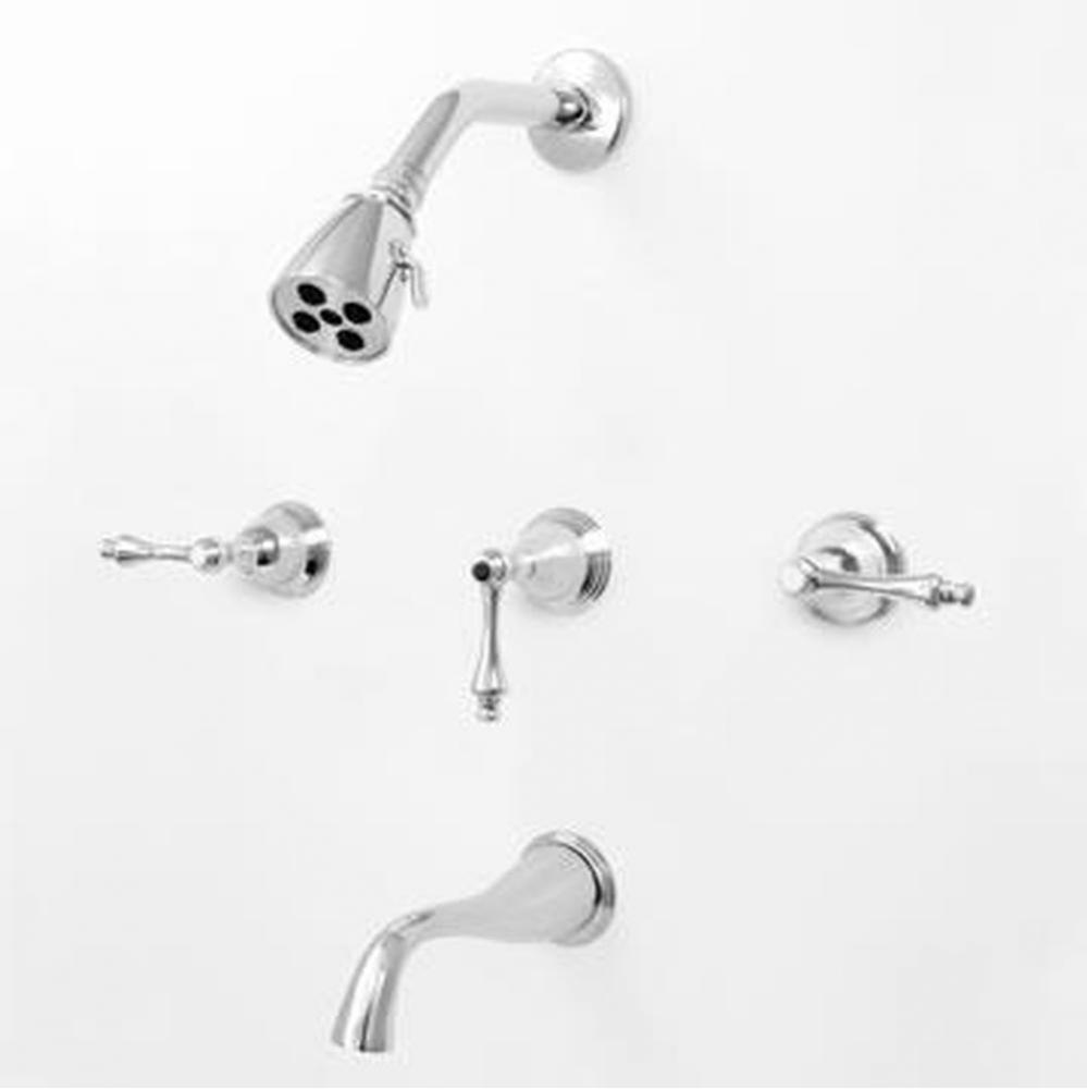 3 Valve Tub & Shower Set TRIM (Includes HAF and Wall Tub Spout) MONTREAL CHROME .26