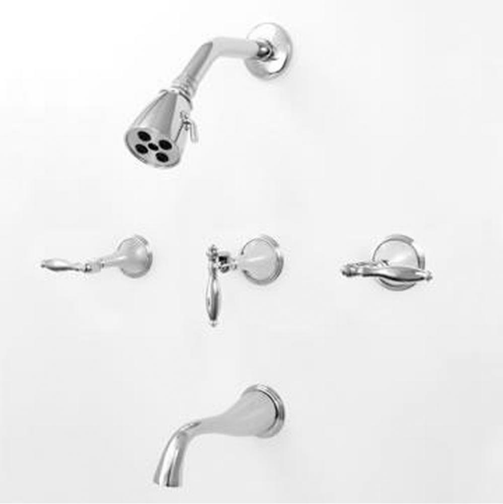 3 Valve Tub & Shower Set TRIM (Includes HAF and Wall Tub Spout) TORONTO CHROME .26