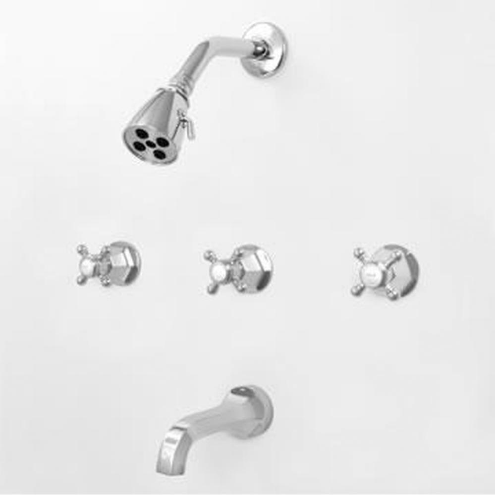 3 Valve Tub & Shower Set TRIM (Includes HAF and Wall Tub Spout) SALEM CHROME .26