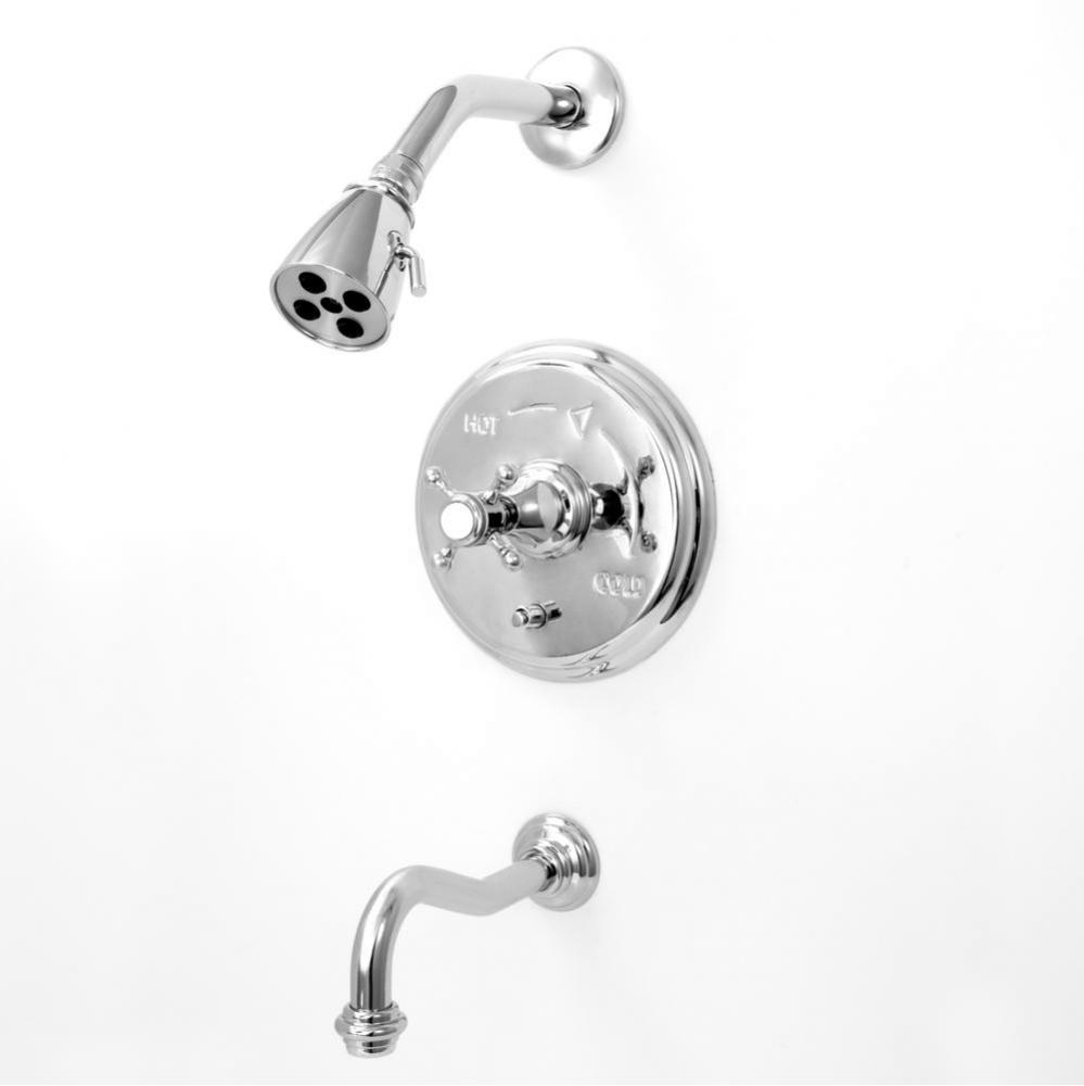 Pressure Balanced Tub & Shower Set Trim (Includes Haf And Wall Tub Spout) St. Michel Chrome .2