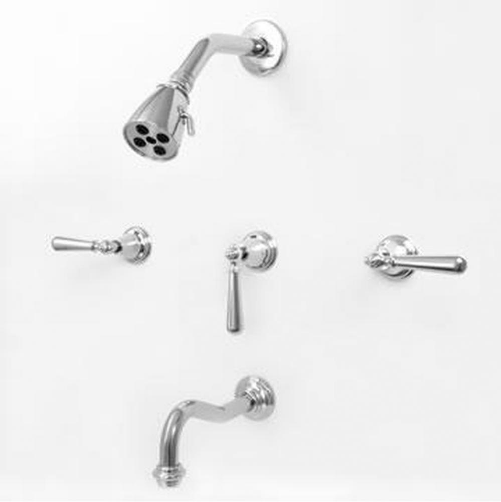 3 Valve Tub & Shower Set TRIM (Includes HAF and Wall Tub Spout) LOIRE CHROME .26