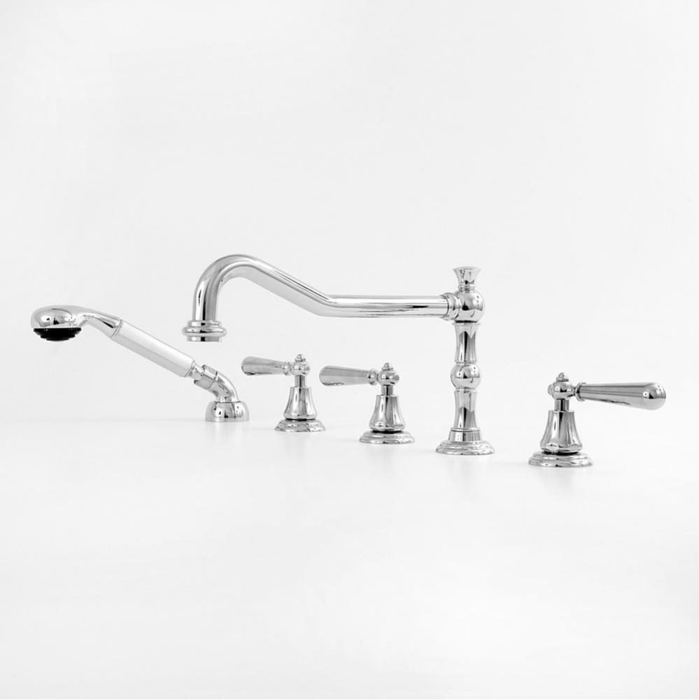 Roman Tub Set TRIM with Deckmount Handshower LOIRE CHROME .26