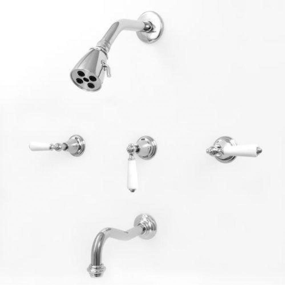 3 Valve Tub & Shower Set TRIM (Includes HAF and Wall Tub Spout) ORLEANS CHROME .26