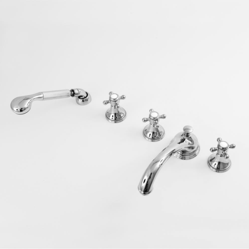 Roman Tub Set TRIM with Deckmount Handshower PORTSMOUTH CHROME .26