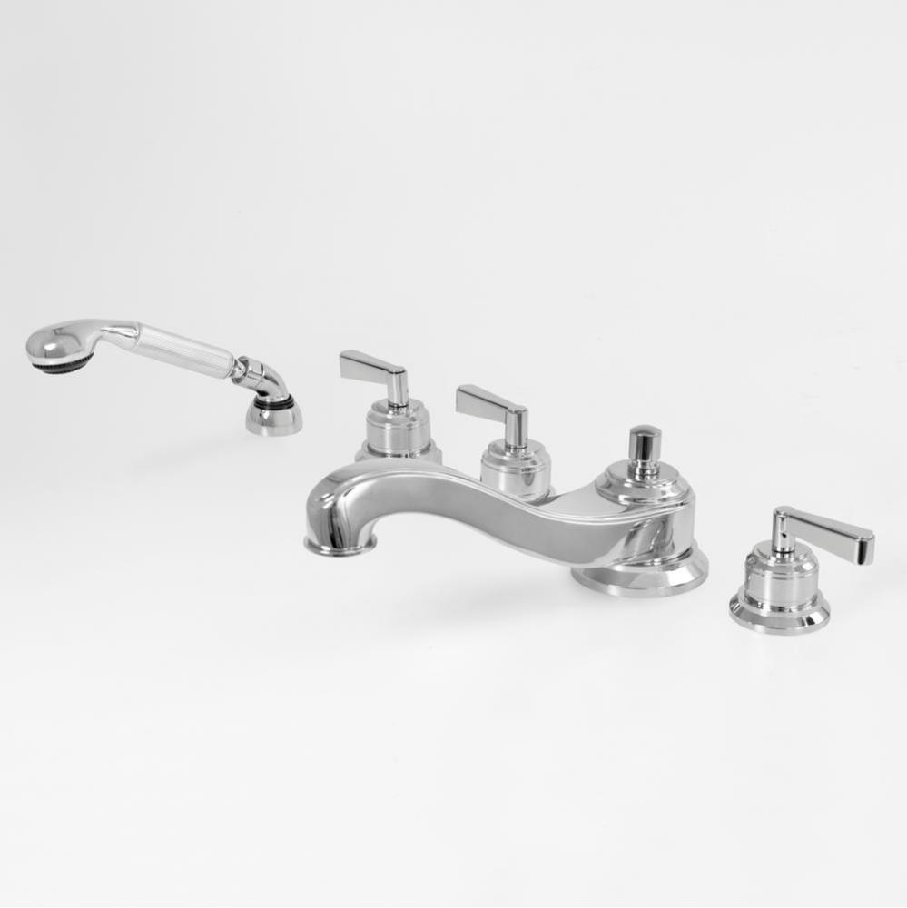 Roman Tub Set TRIM with Deckmount Handshower MODERNE CHROME .26