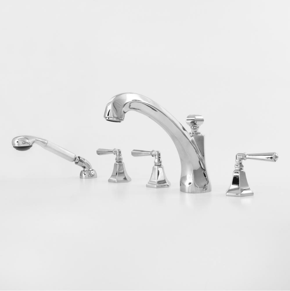 Roman Tub Set TRIM with Deckmount Handshower VALENCIA CHROME .26