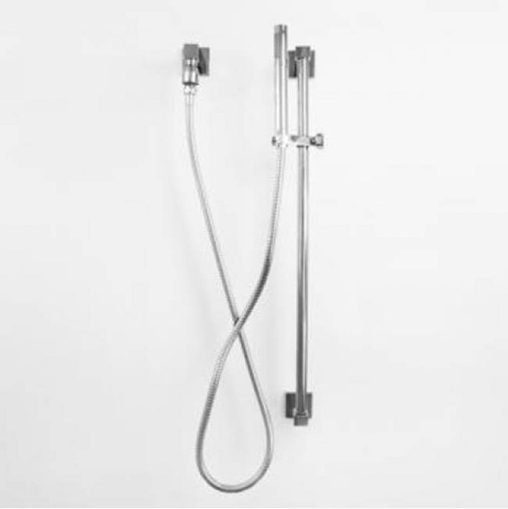 Square Contemporary Slidebar and Handshower Kit CHROME .26