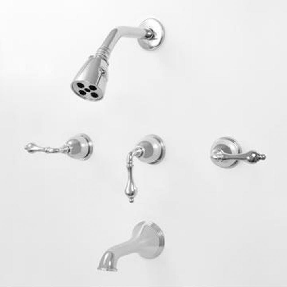 3 Valve Tub & Shower Set TRIM (Includes HAF and Wall Tub Spout) HOUSTON CHROME .26