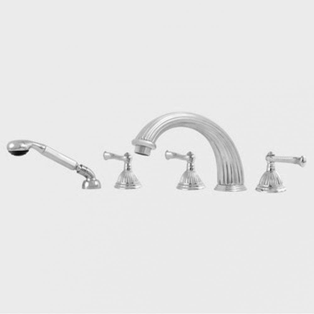 Roman Tub Set TRIM with Deckmount Handshower DEVON CHROME .26