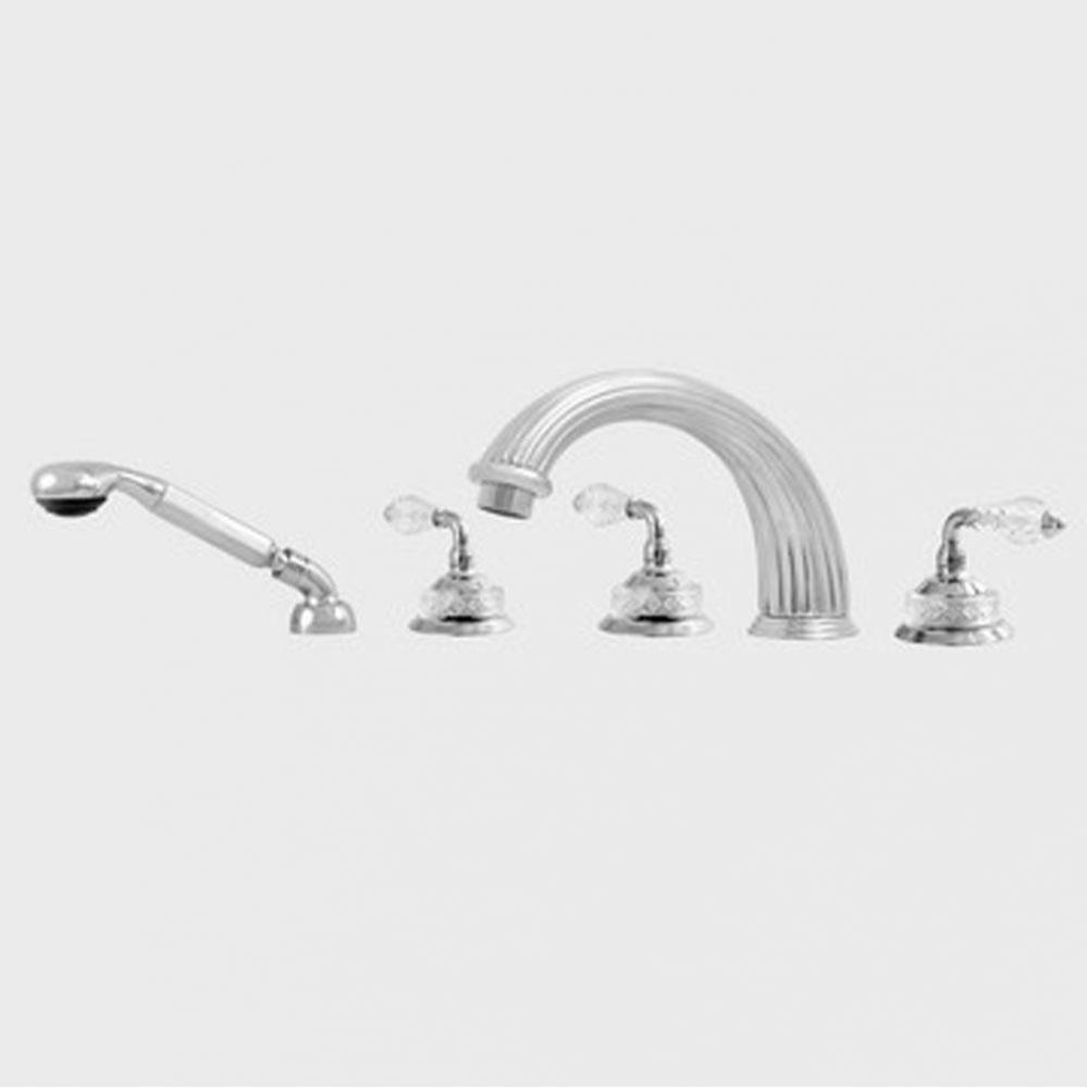 Roman Tub Set TRIM with Deckmount Handshower LUXEMBOURG CHROME .26