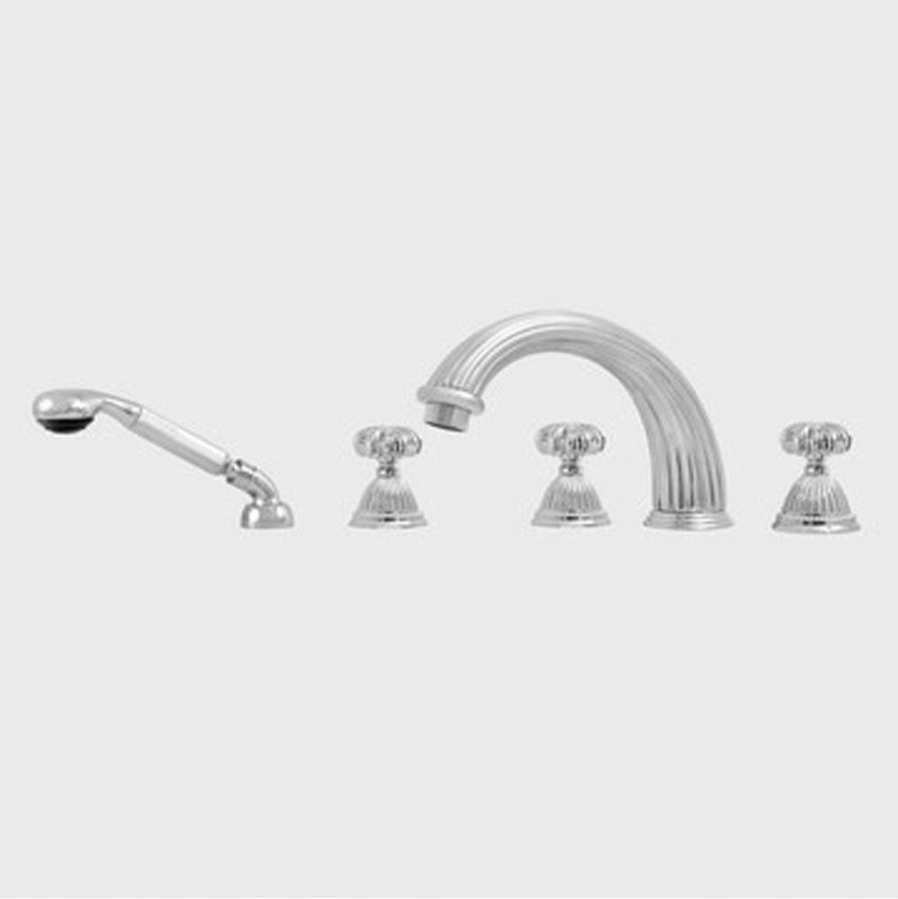 Roman Tub Set TRIM with Deckmount Handshower MADISON ELITE CHROME .26