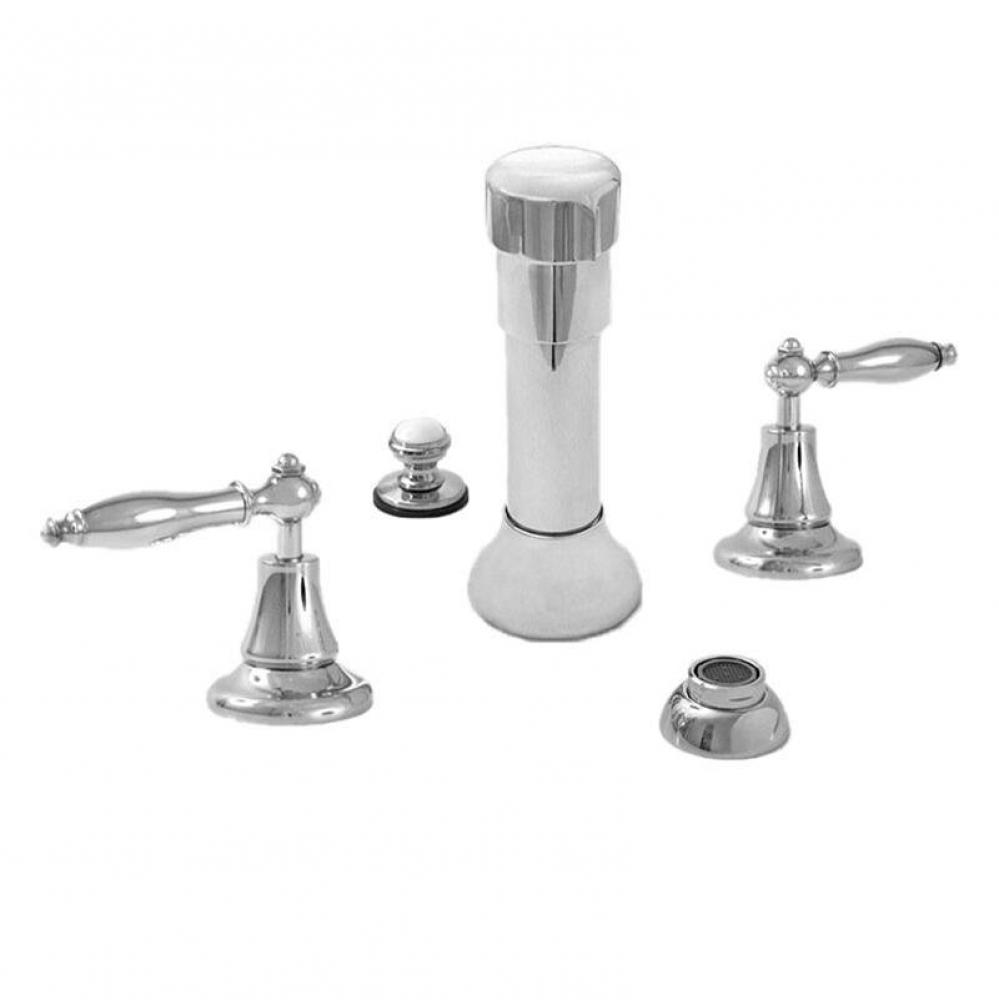 Bidet Set Complete with 466 Finial Lever in Polished Chrome