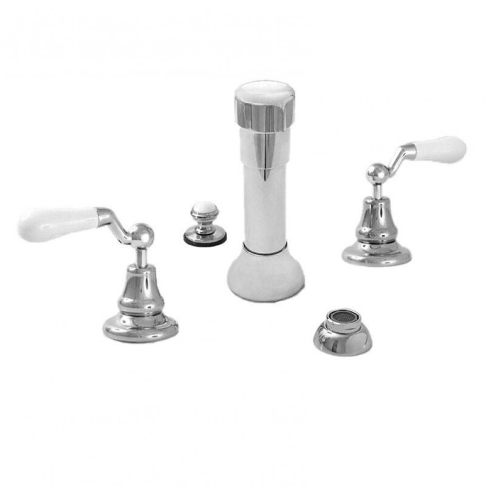 Bidet Set Complete with 482 Offset Lever in Polished Chrome