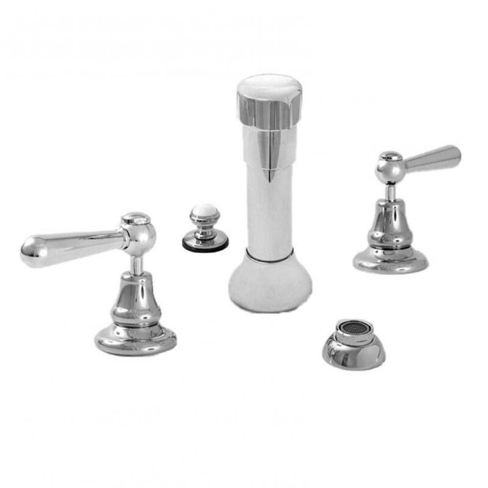 Bidet Set Complete with 484 Straight Lever in Polished Chrome