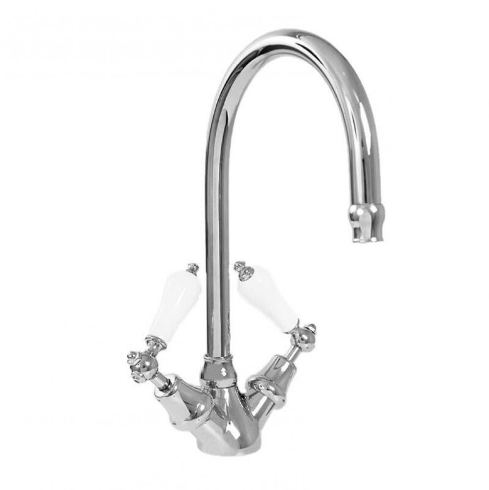 Single-Hole Bar Faucet with 485 Porcelain Lever in Polished Chrome