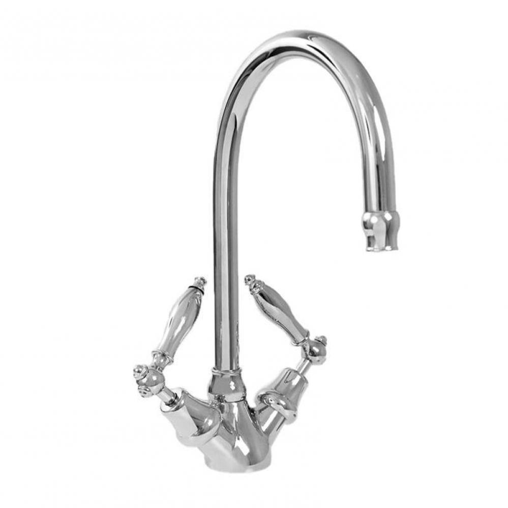 Single-Hole Bar Faucet with 486 Finial Lever in Polished Chrome