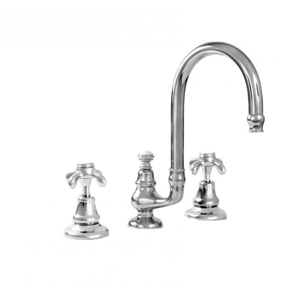 Sancerre Petite Widespread Lavatory Set with 481 Drop Cross Handle in Polished Chrome