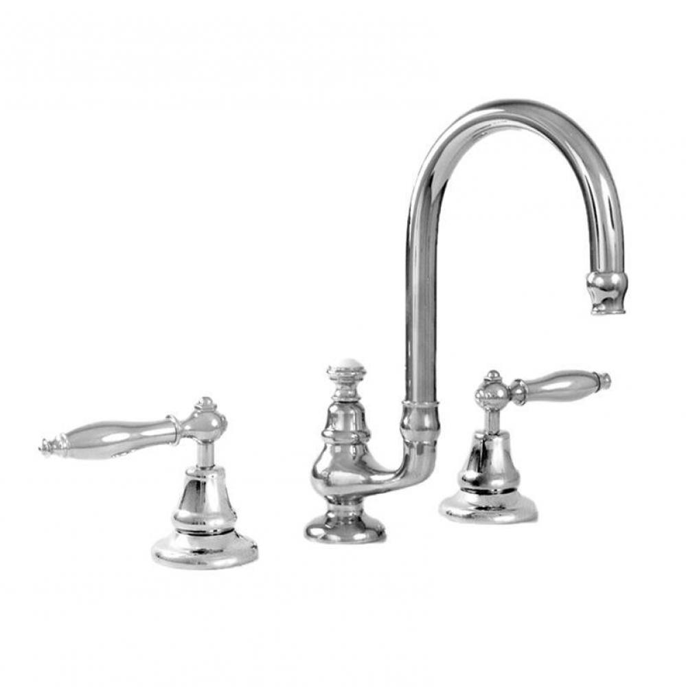 Sancerre Petite Widespread Lavatory Set with 486 Finial Lever in Polished Chrome