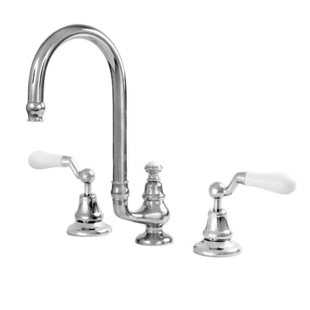 Sancerre Grand Widespread Lavatory Set with 482 Offset Lever in Polished Chrome